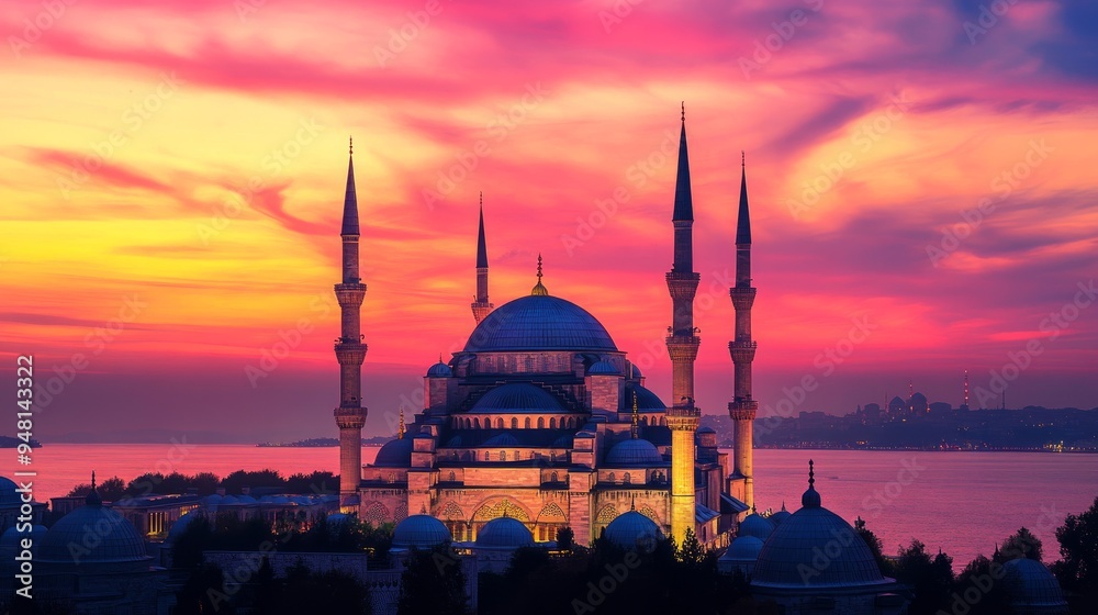 Obraz premium The Blue Mosque or Sultan Ahmet Mosque of Istanbul