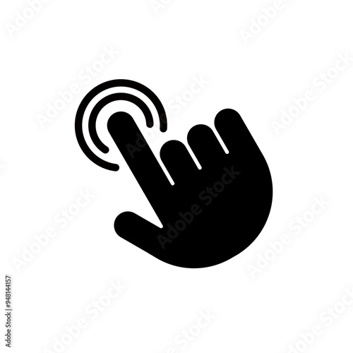 Hand cursor flat icon design