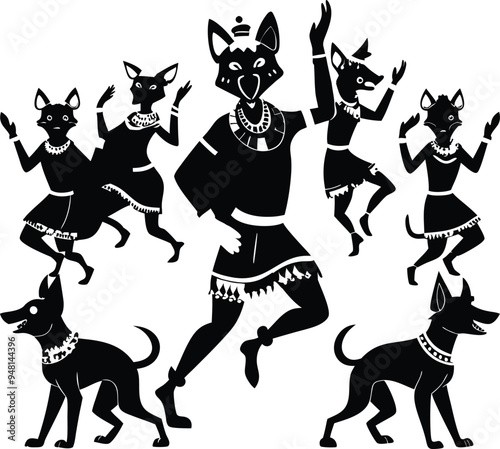 Hero Trickster Versatile Black Silhouette Vector Series