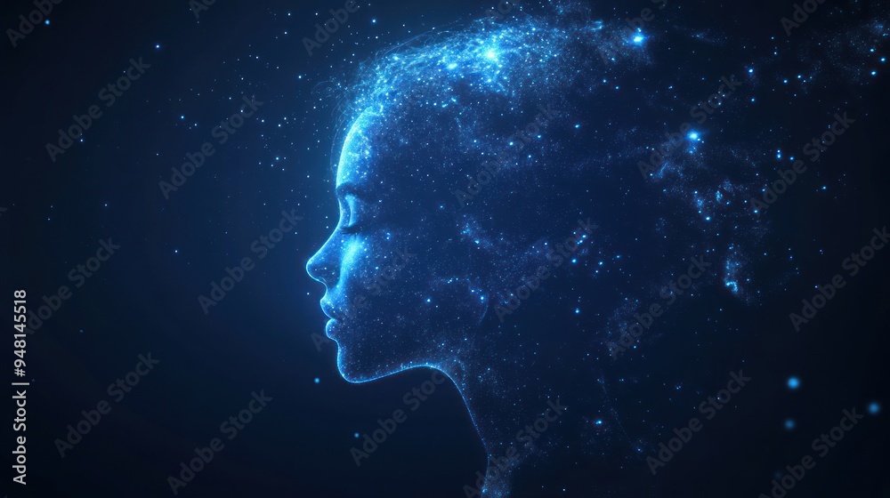 Digital Abstract Portrait of a Woman Digital Abstract Portrait of a Woman