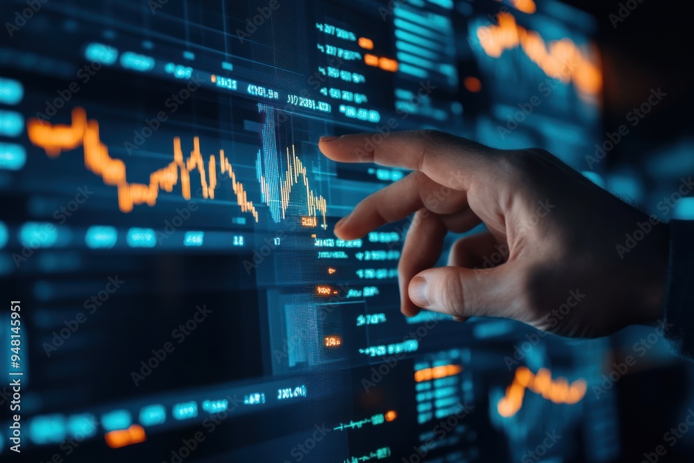 Hand Interacting with Stock Market Data Hand Interacting with Stock Market Data