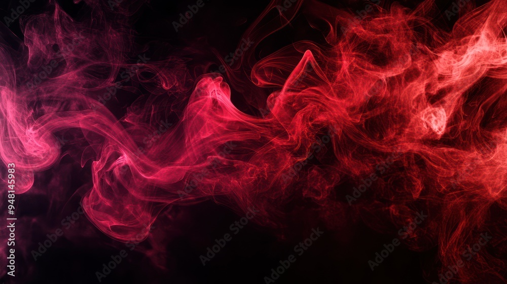 Abstract red smoke swirls gracefully against a dark background, creating a dramatic and captivating visual effect. Abstract red smoke swirls gracefully against a dark background, creating a dramatic and captivating visual effect.