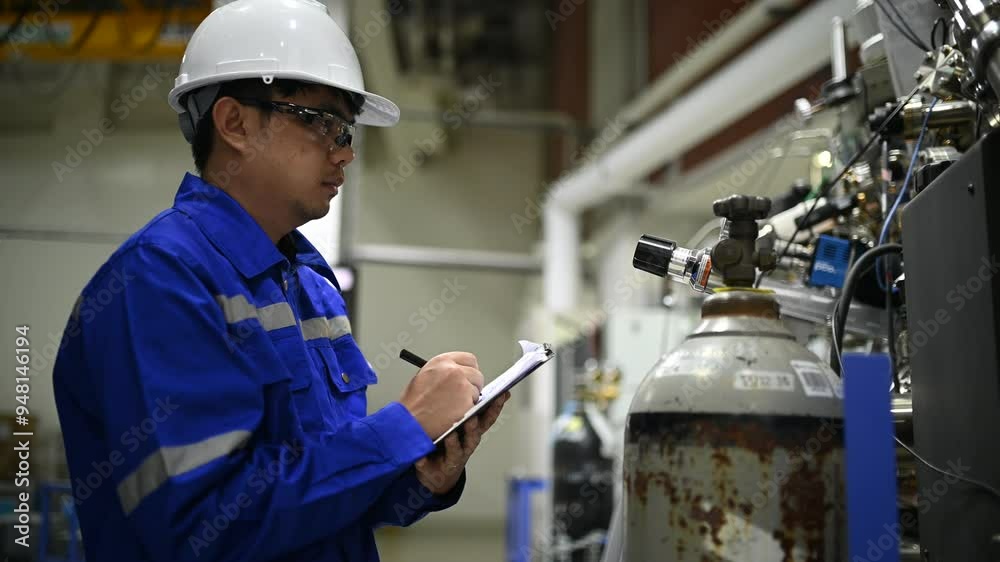 Engineers, technicians, and specialists collaborate in an industrial ...