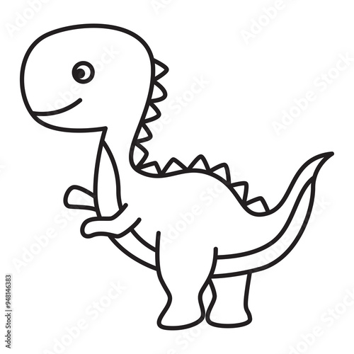 dinosaurs doodle icon transparent background