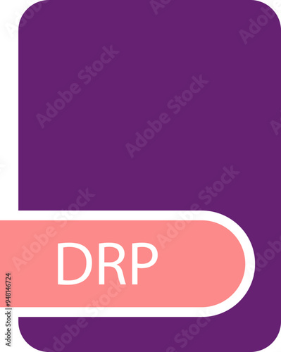 DRP File format icon with contour