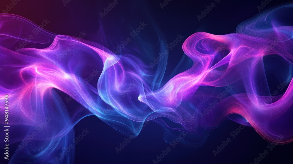 Abstract swirling smoke in vibrant pink and blue tones creating a mesmerizing effect. Abstract swirling smoke in vibrant pink and blue tones creating a mesmerizing effect.