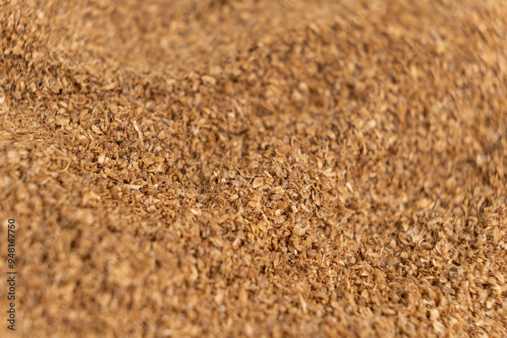 Ground coriander natural spice macro Ground coriander natural spice macro