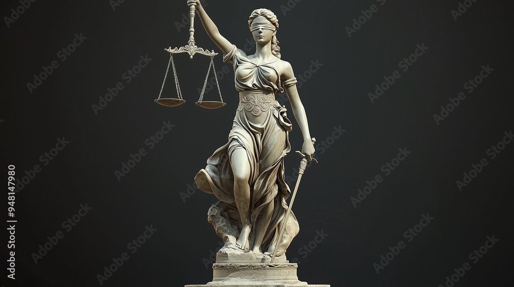 Statue of lady justice. Statue of lady justice.