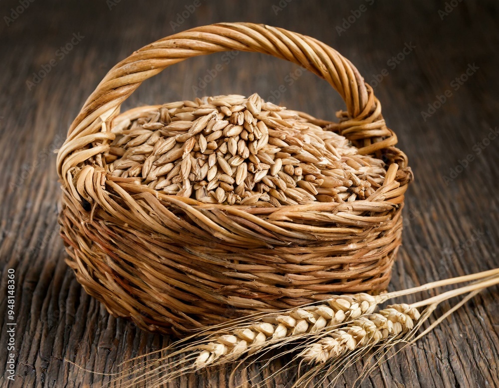 Roggen in einem Korb