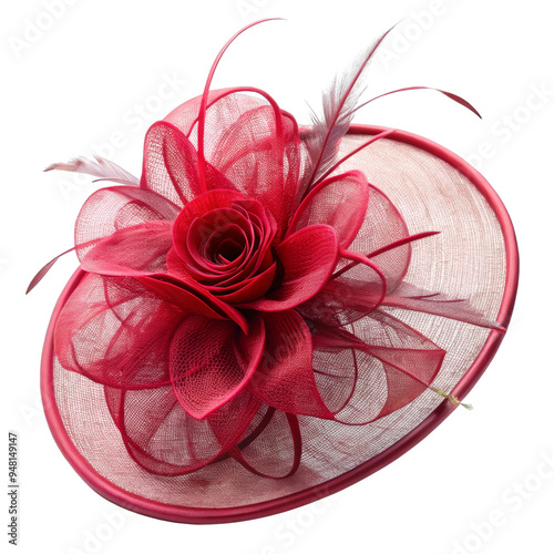 fascinator gat, isolated on transparent png background photo