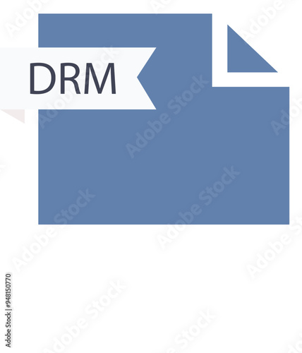 DRM File format icon roe color fill