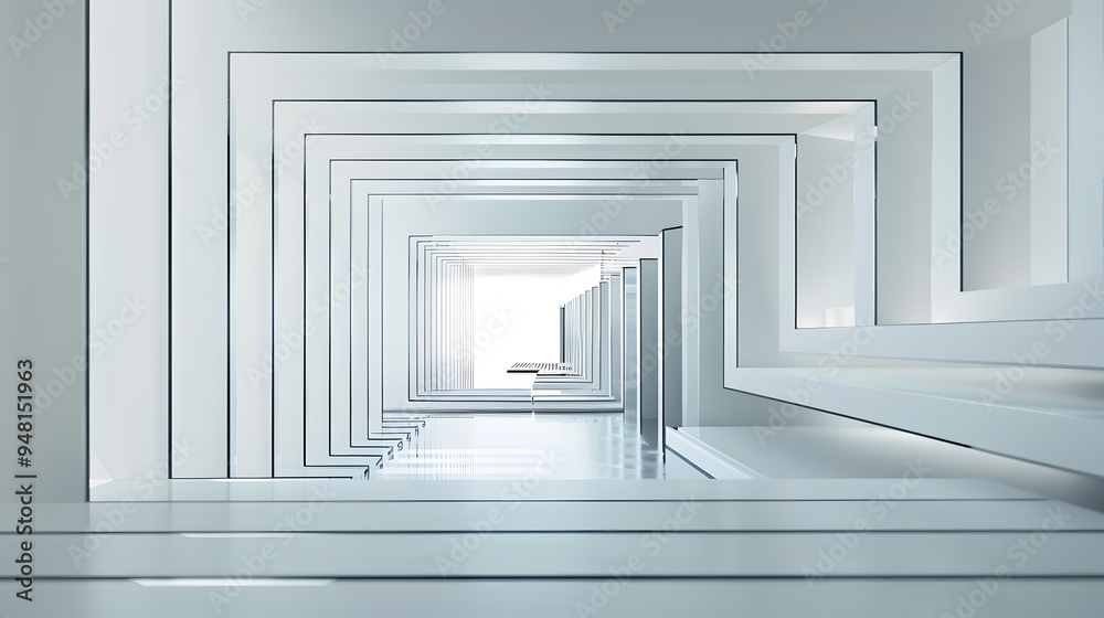 Minimalist 3D illustration of abstract geometry and monochrome colors. The artwork highlights the contrast between form and emptiness, capture a balance of futuristic elegance and refined simplicity. Minimalist 3D illustration of abstract geometry and monochrome colors. The artwork highlights the contrast between form and emptiness, capture a balance of futuristic elegance and refined simplicity.