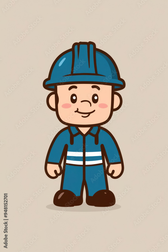 Vector art of a worker in uniform: professional style and dynamics, reflecting work routine and dedication to work Vector art of a worker in uniform: professional style and dynamics, reflecting work routine and dedication to work