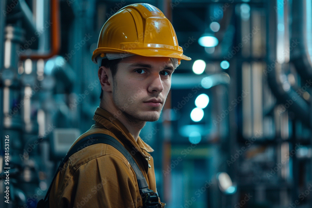 Industrial Worker in a Factory Setting Industrial Worker in a Factory Setting