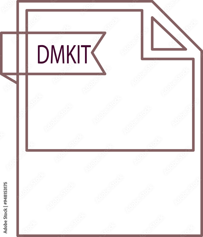 DMKIT File format icon black outline and light color text DMKIT File format icon black outline and light color text