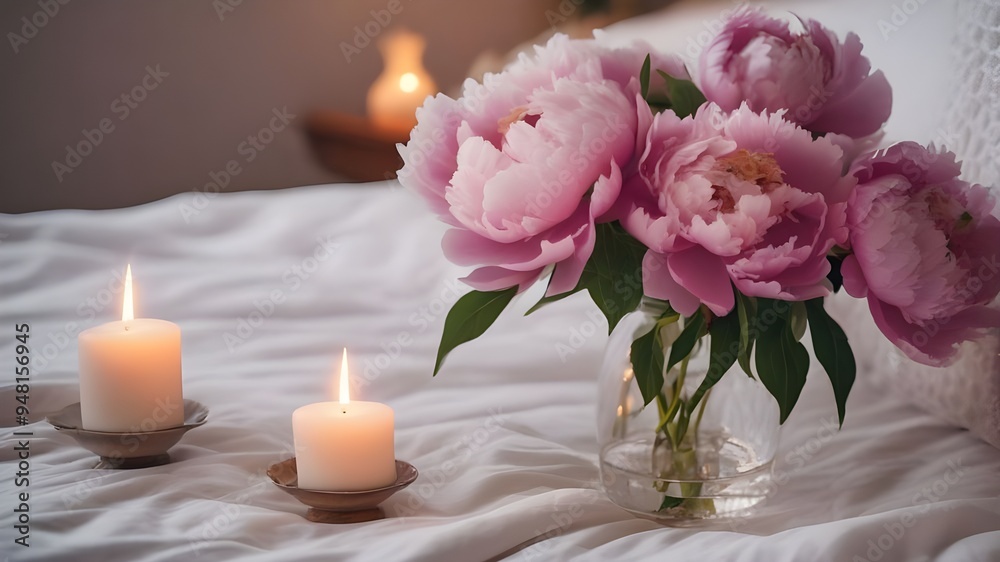 peony on the bed peony on the bed