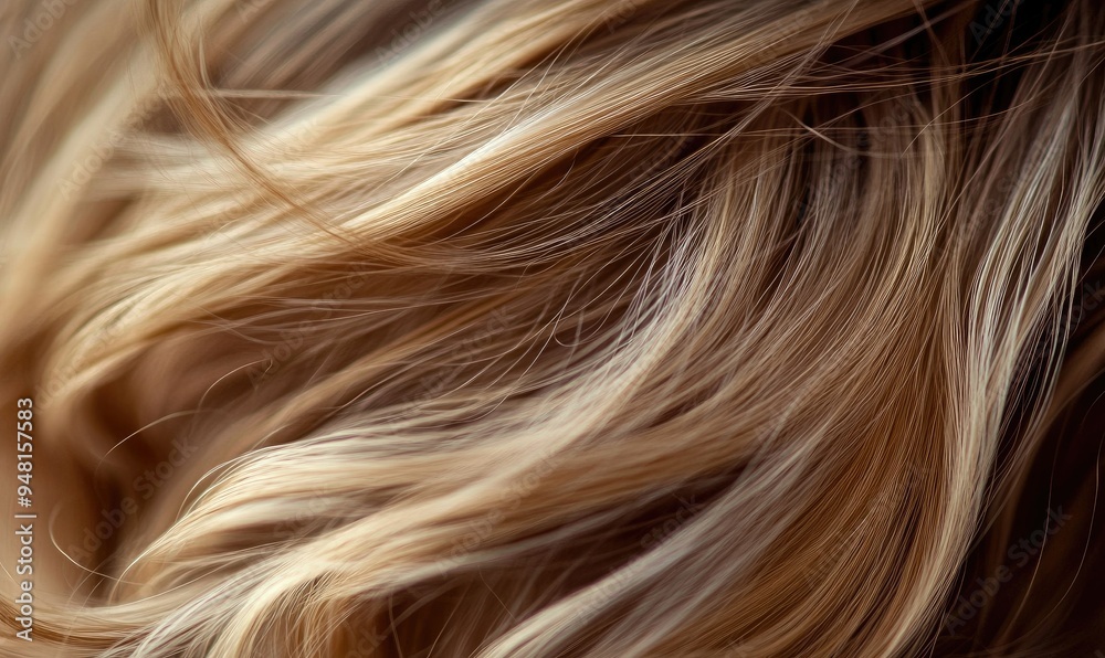 Naklejka premium A close up of a woman's blonde hair with a lot of texture and volume
