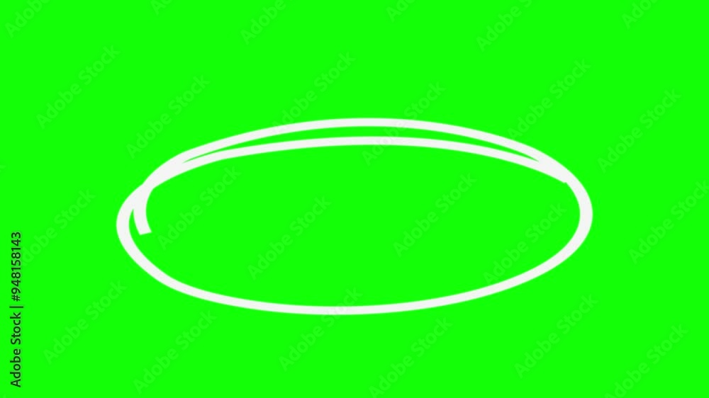 Circle highlight green screen animaton video, circles and line art: simple motion graphic animation,
Circle draw on white background, 9 animated design elements of highlighting,