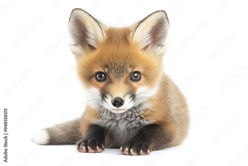 Obraz premium Adorable Red Fox Kit