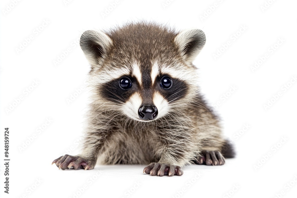 Adorable Baby Raccoon Portrait