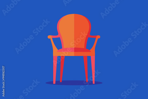 A beautiful furniture chair louis ghost vector art illustration photo