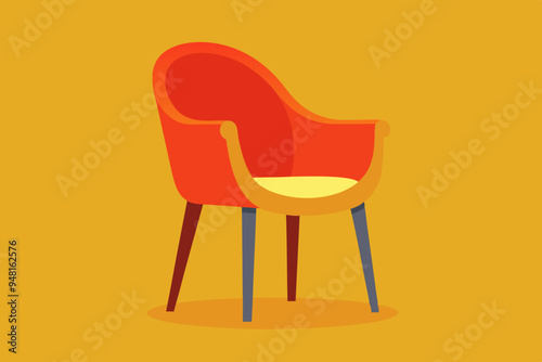 A beautiful furniture chair louis ghost vector art illustration photo