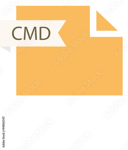 CMD File format icon roe color fill
