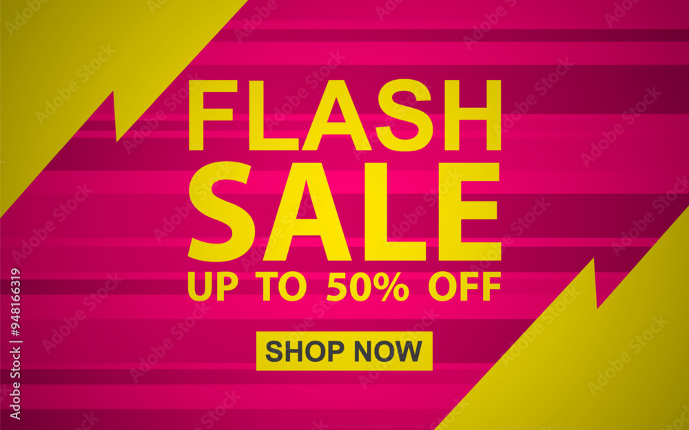 Flash sale banner background, vector design template for promotional event Flash sale banner background, vector design template for promotional event