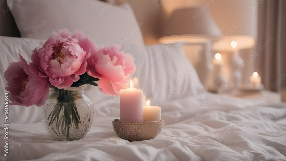 peony on the bed peony on the bed