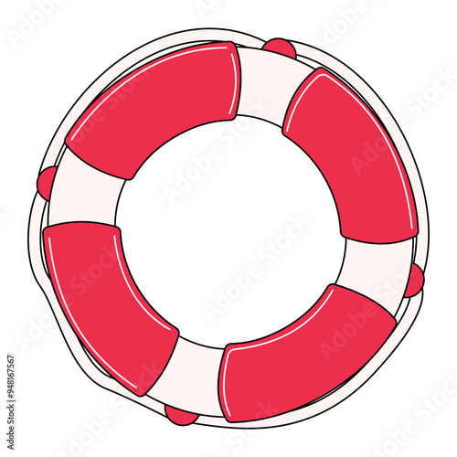 Lifebuoy Icon Illustration Suitable for designs with summer themes, vacation, holidays, and others