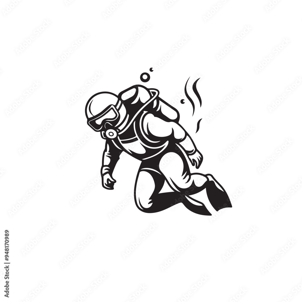 Scuba Diving Logo Design Concept Vector Diving Logo Template Vector Scuba Diving Logo Design Concept Vector Diving Logo Template Vector