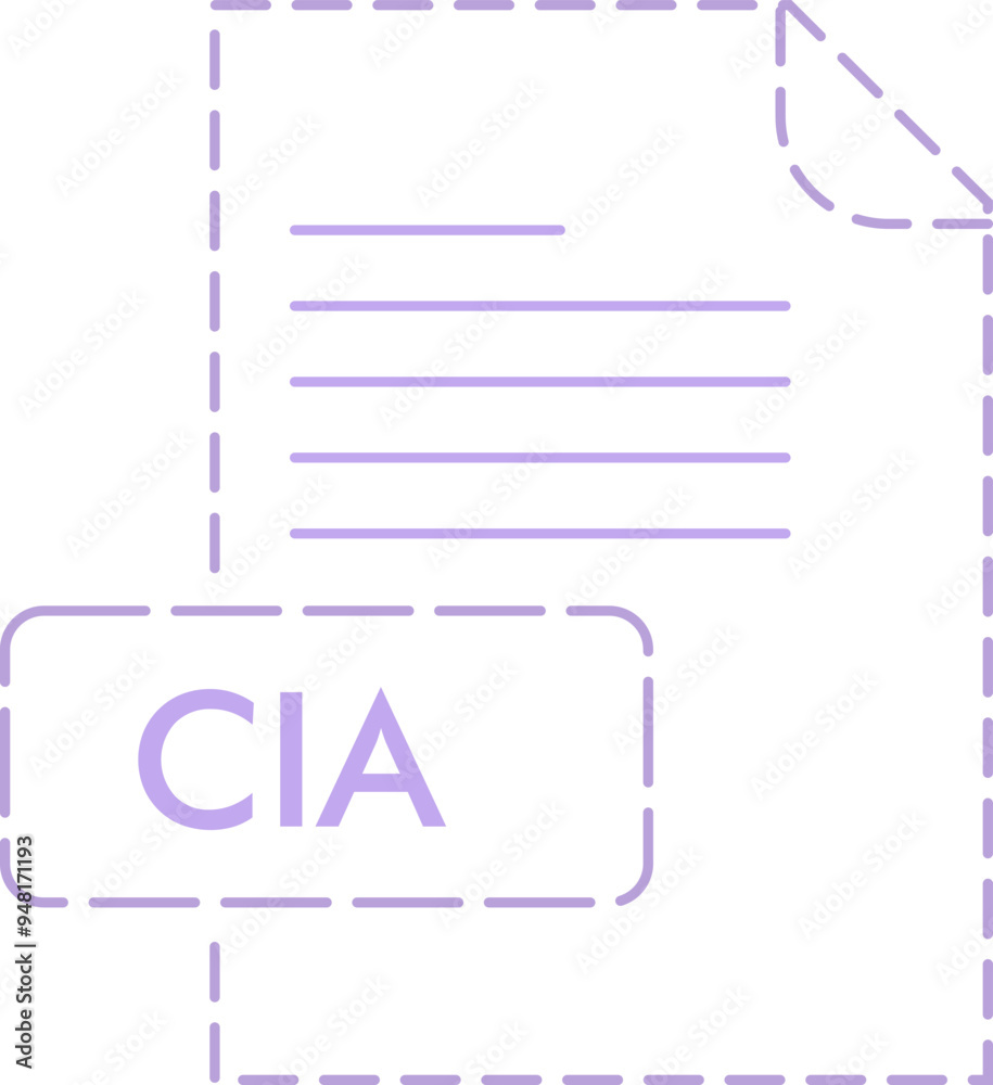 CIA File format icon rounded outline CIA File format icon rounded outline