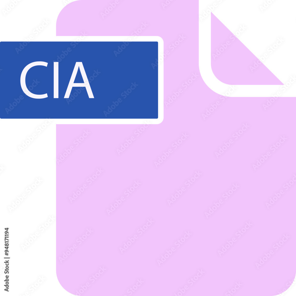 CIA File format icon rounded shapes and spacing