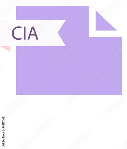 CIA File format icon roe color fill