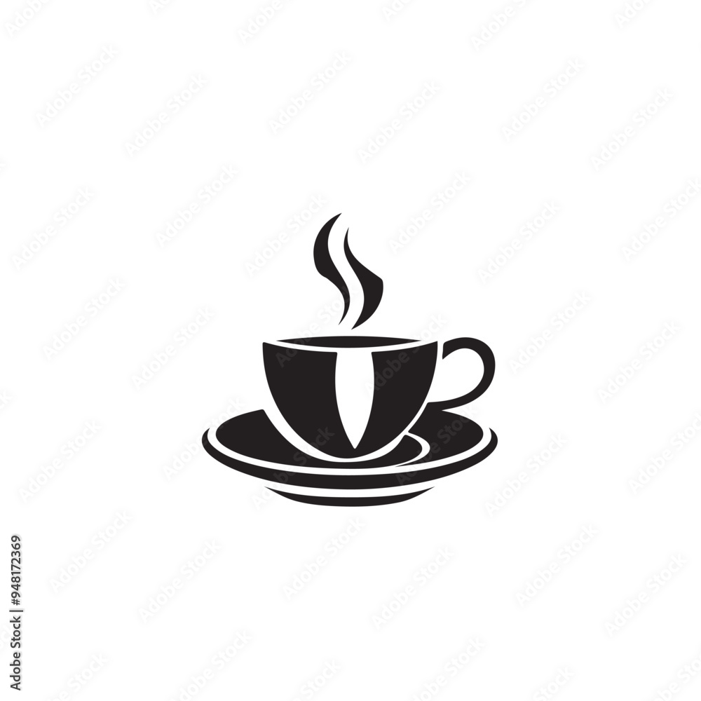 Cup of coffee logo vector. coffee cup icon isolated on transparent background Cup of coffee logo vector. coffee cup icon isolated on transparent background
