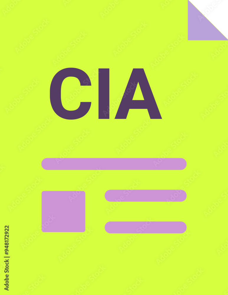 CIA with deep and minimal colors and folded icon CIA with deep and minimal colors and folded icon