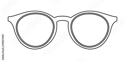 Sunglasses Line Art Icon