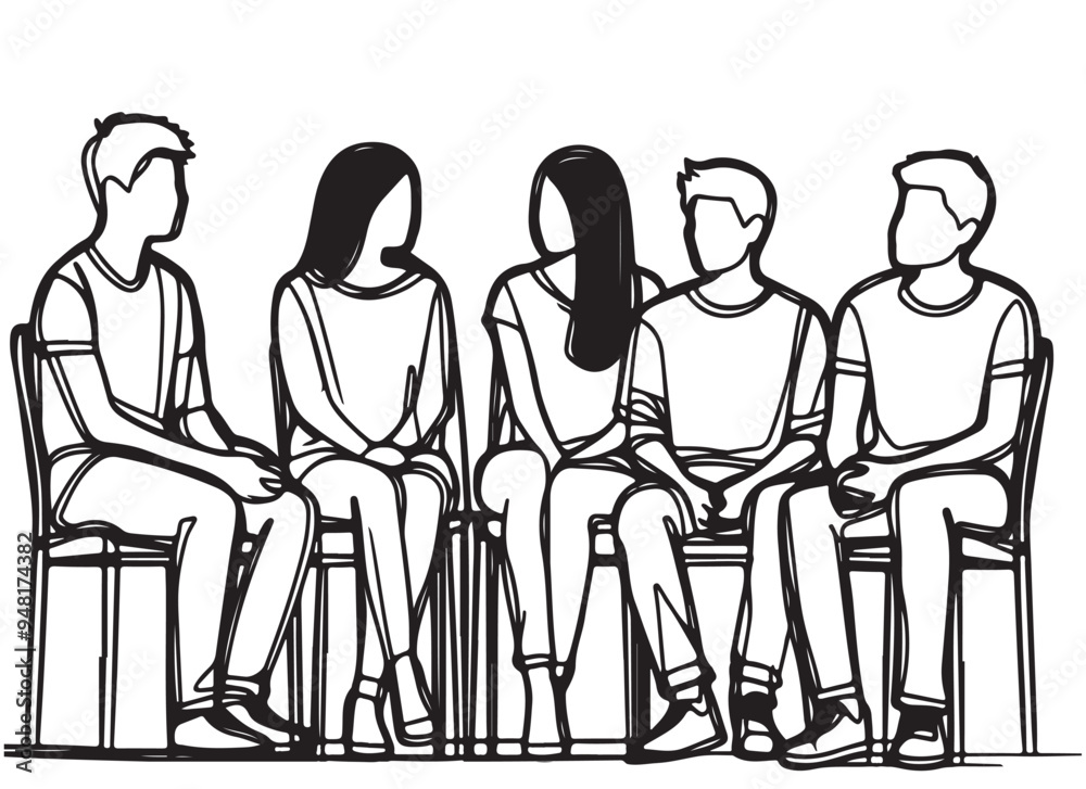 human psychology and social environment and social life concept, sketch, line art human psychology and social environment and social life concept, sketch, line art