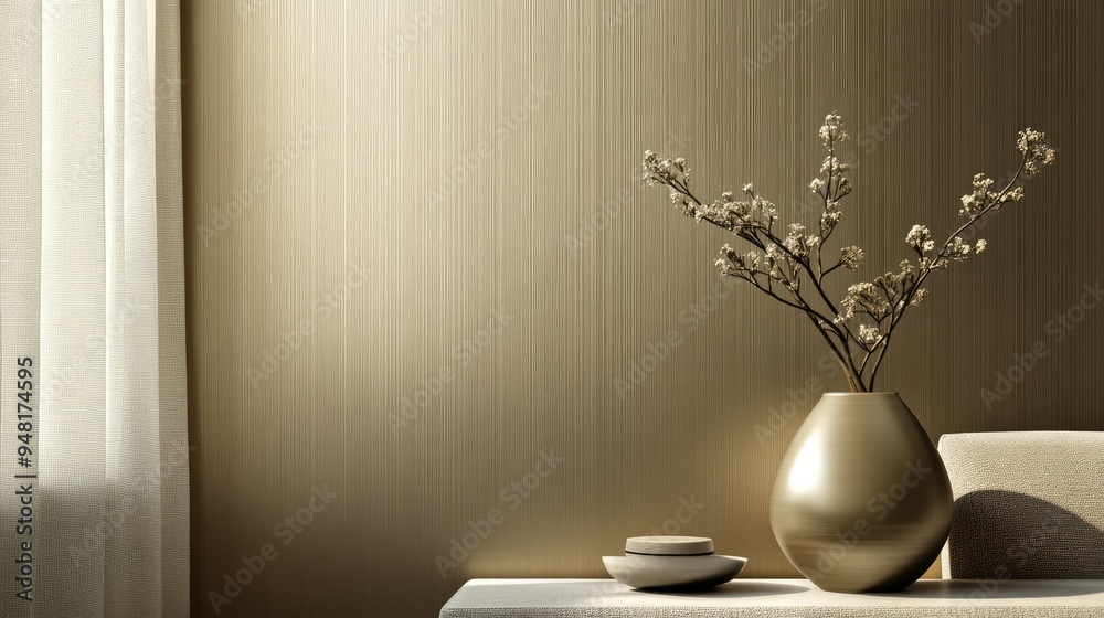 Modern wallpaper with a sleek, metallic finish, perfect for adding a touch of glamor to a contemporary room. Modern wallpaper with a sleek, metallic finish, perfect for adding a touch of glamor to a contemporary room.