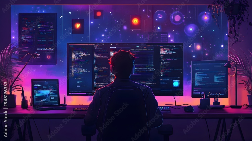 Coder Crafting Dynamic Web Content with HTML5 Canvas and Animated Elements Coder Crafting Dynamic Web Content with HTML5 Canvas and Animated Elements