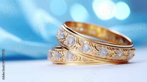 A shiny diamond engagement ring radiates love and luxury.