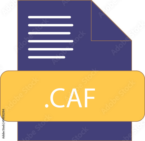 CAF File extension icon fill and bebes writting