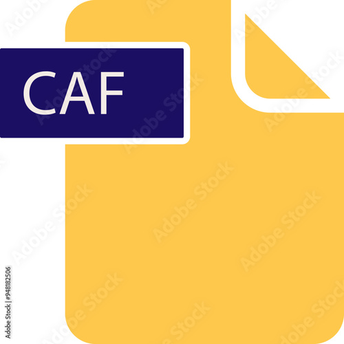 CAF File format icon rounded shapes and spacing