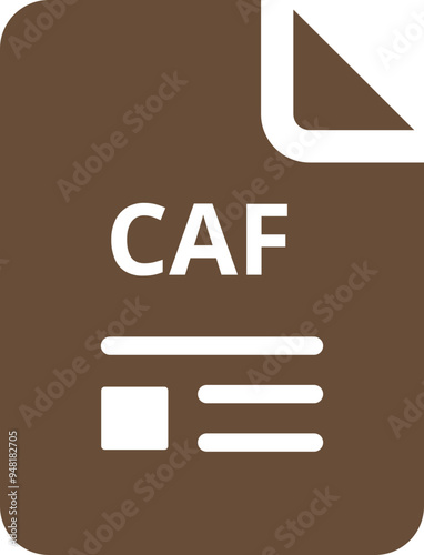 CAF File icon fill and outline rounded corners