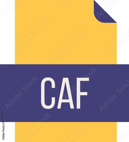 CAF File icon fill crisp corners with doted lines