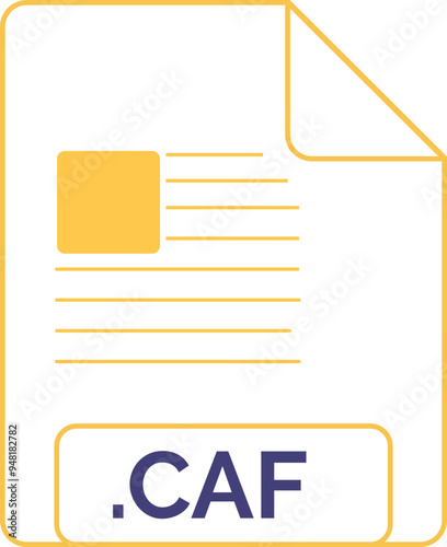 CAF File icon little lines outline