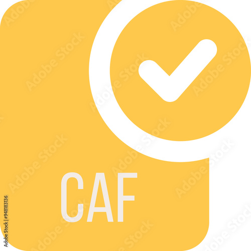 CAF ip file icon with black checked mark