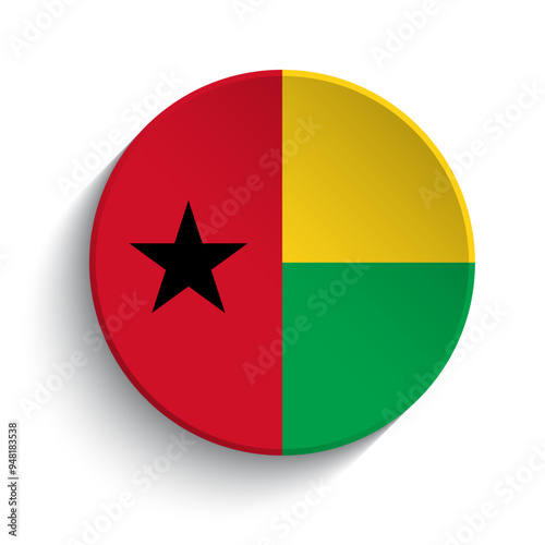 Free Download Guinea-Bissau flag button - GFXLoad