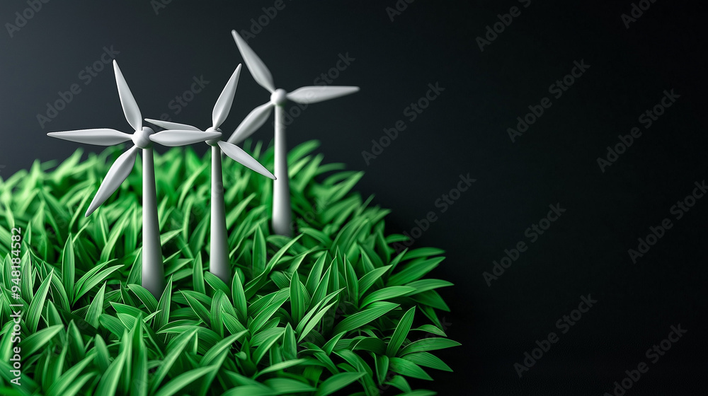 Obraz premium Decarbonization through renewable energy as a pathway to carbon neutrality