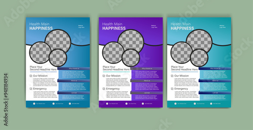 Medical Flyer Template Free Vector.Medical Flyer Template Set Free Vector